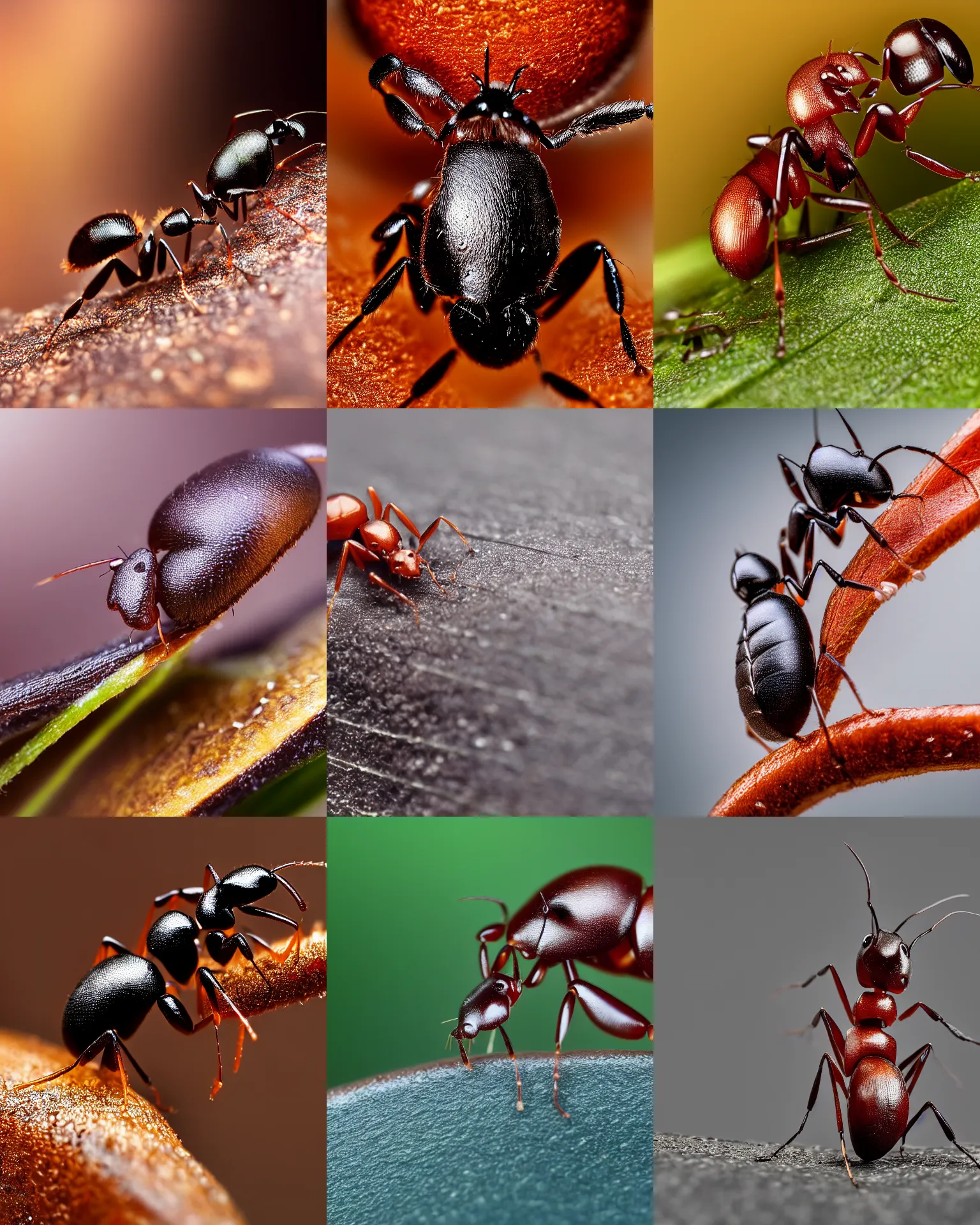 Prompt: award winning photography of an ant, hyper realistic, macro photography, 4k