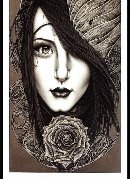 Prompt: a portrait of a pretty young lady by aaron horkey