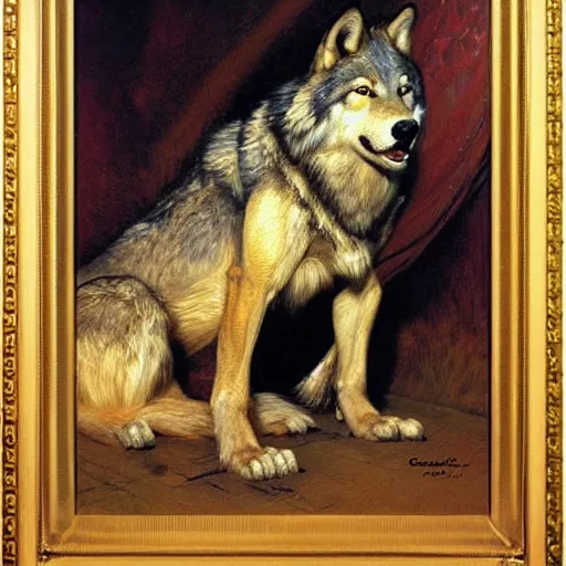 Image similar to a portrait of a wolf o'donnell, hairy, feet, tail. highly detailed painting by gaston bussiere, craig mullins, j. c. leyendecker, furry