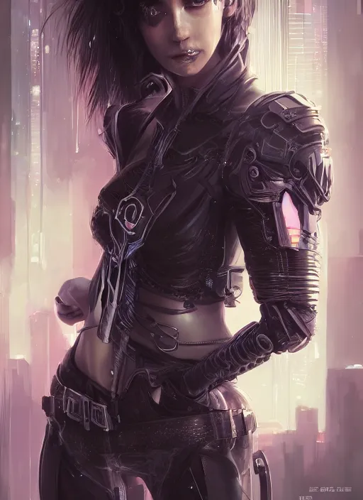 Image similar to teen elf, cyberpunk rigger, black hair, gorgeous, amazing, elegant, intricate, highly detailed, digital painting, artstation, concept art, sharp focus, illustration, art by ross tran