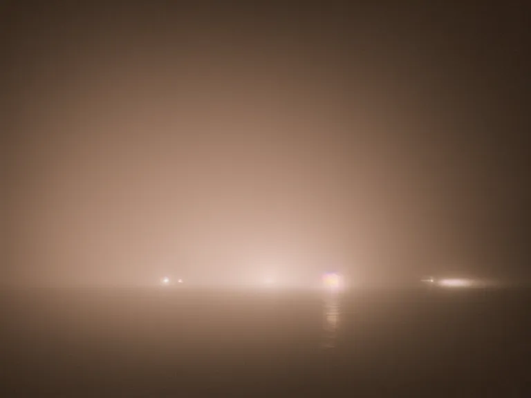 Image similar to film photograph of vagrant at night volumetric fog