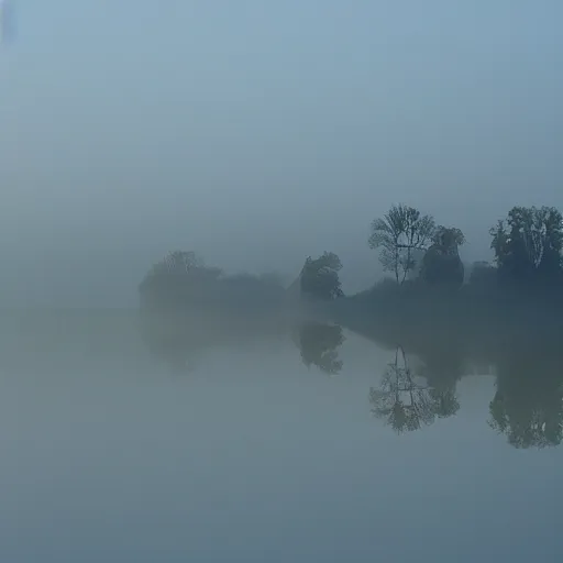 Prompt: parametric architecture in serene landscape, mist