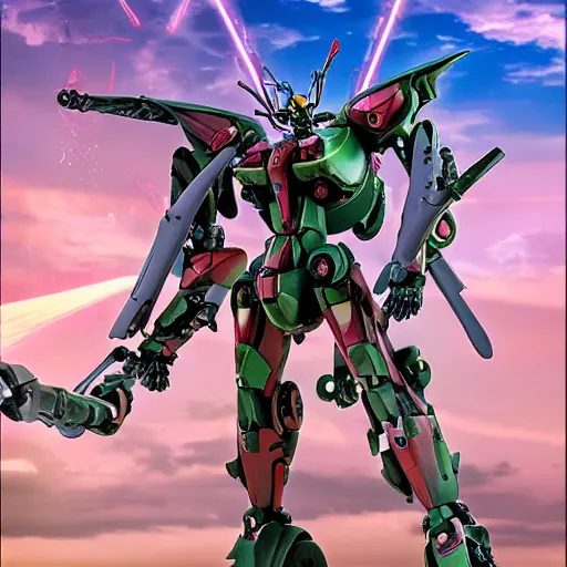 Image similar to amphibious submarine mecha with waterlily elements, flower sepals forming helmet, evangelion, nymphaea, 8 k hd resolution, barbatos gundam, bandai box art, star wars, makoto kobayashi, frank gehry, raymond swanland