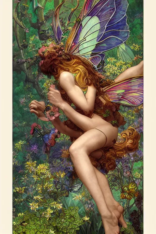 Prompt: a faerie, symmetry, vivid color, detailed, by jean - baptiste monge and maxfield parrish and artgerm