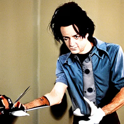 Prompt: bill murray as edward scissorhand