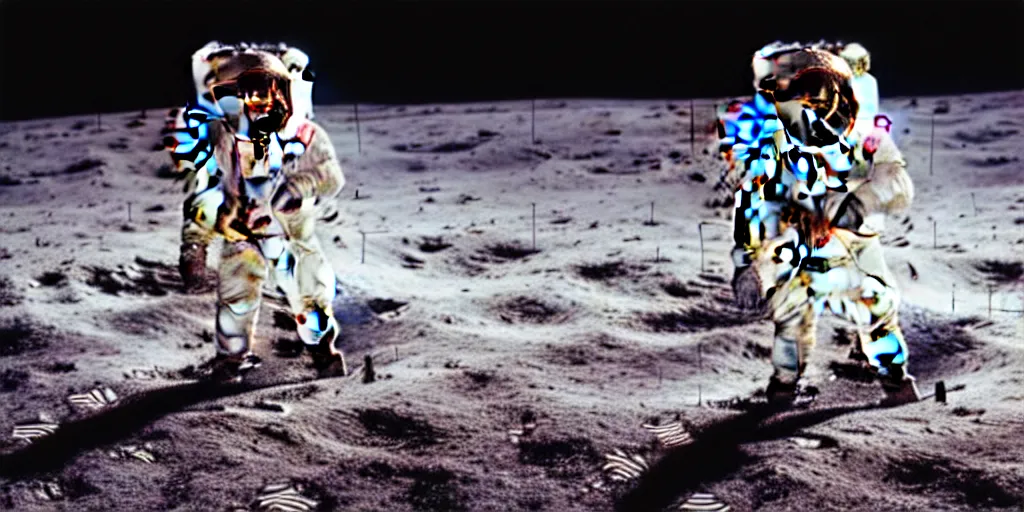 Image similar to A space engineer on the moon