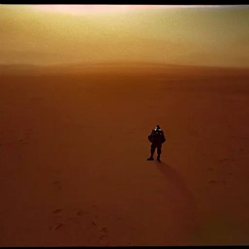 Image similar to colour aesthetic highly detailed photography scene from dune ( 2 0 2 1 ) by alejandro hodorovski and denis villeneuve and gregory crewdson style with ultra hyperrealistic very highly detailed faces. with many details by andrei tarkovsky and caravaggio in sci - fi style. volumetric natural light hyperrealism photo on fujifilm instax film