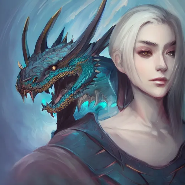 Prompt: digital art, centered portrait dragon by ross tran, ultradetailed, character design, concept art, trending on artstation,