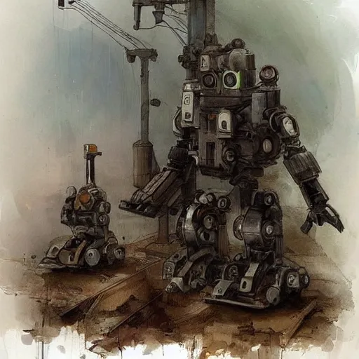 Image similar to (((((((((((cluttered inventors shop full of robots))))))))))) . muted colors. by Jean-Baptiste Monge !!!!!!!!!!!!!!!!!!!!!!!!!!!!!!!!!!!!!!!!