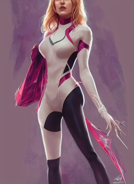 Prompt: ultra realistic illustration, bella thorne as spidergwen, intricate, elegant, highly detailed, digital painting, artstation, concept art, smooth, sharp focus, illustration, art by artgerm and greg rutkowski and alphonse mucha and wlop