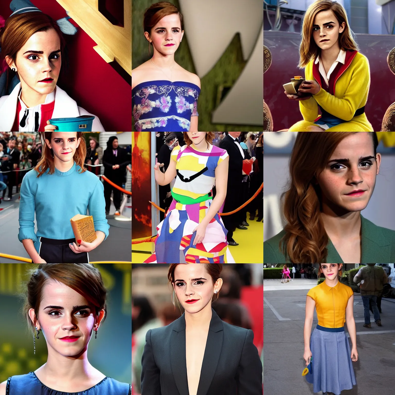 Prompt: Emma Watson as Pixar character