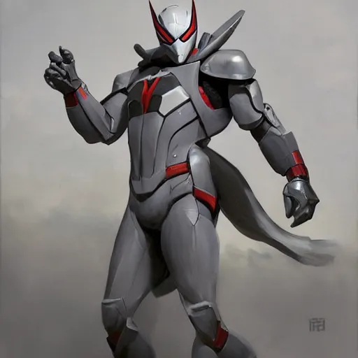 Image similar to greg manchess portrait painting of armored spiderman ultraman grey fox from metal gear cyborg japanese - american hybrid as overwatch character, medium shot, asymmetrical, profile picture, organic painting, sunny day, matte painting, bold shapes, hard edges, street art, trending on artstation, by huang guangjian and ail elvgren and sachin teng