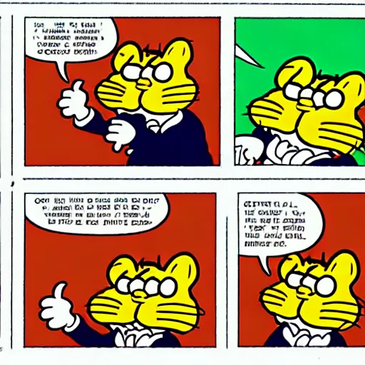 Image similar to garfield comic strip by jim davis