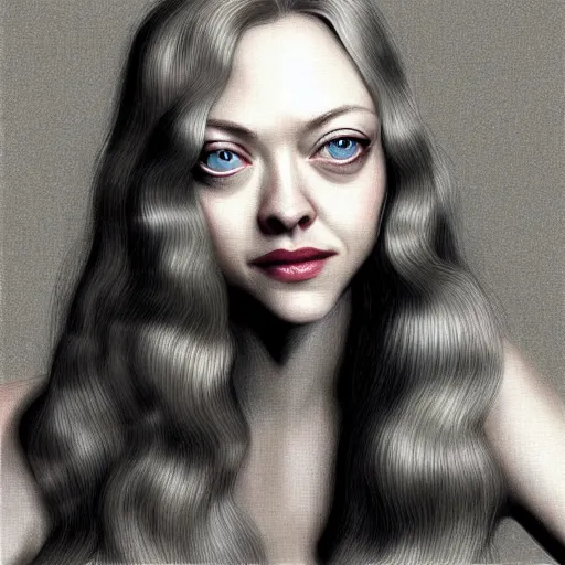 Image similar to “ amanda seyfried retro minimalist portrait by jean giraud, moebius starwatcher comic, 8 k ”