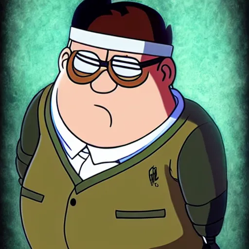 Image similar to Peter Griffin in Jojo Bizzare Adventure's, Peter Griffin is main character, Realistic, HDR, Jojo Art
