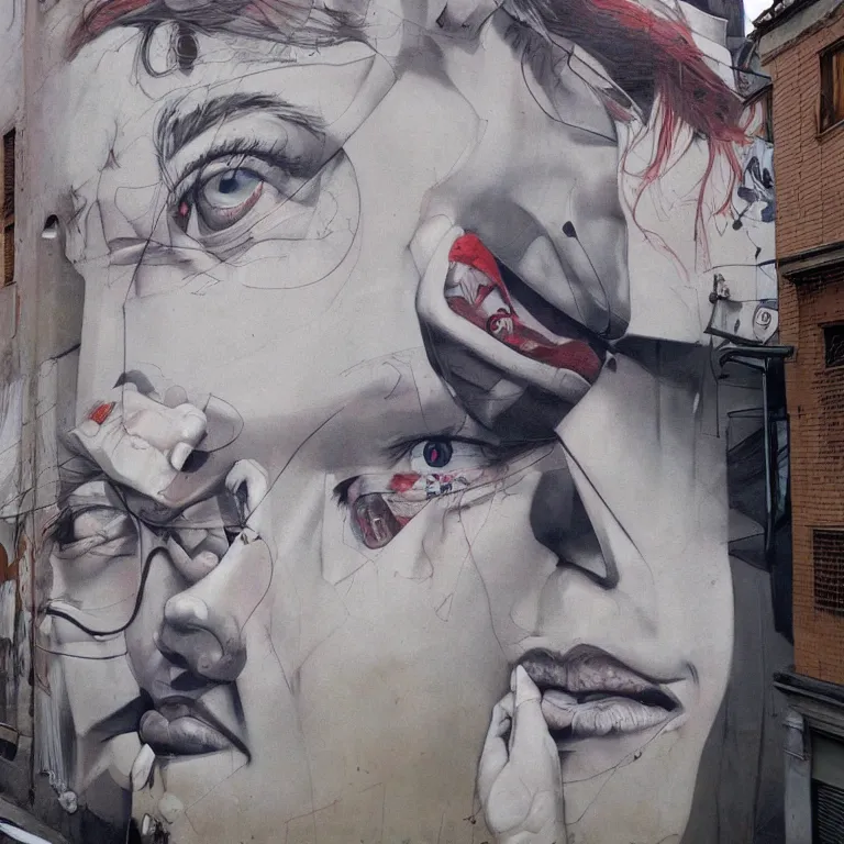 Image similar to Street-art portrait of Donald Tramp in style of Etam Cru