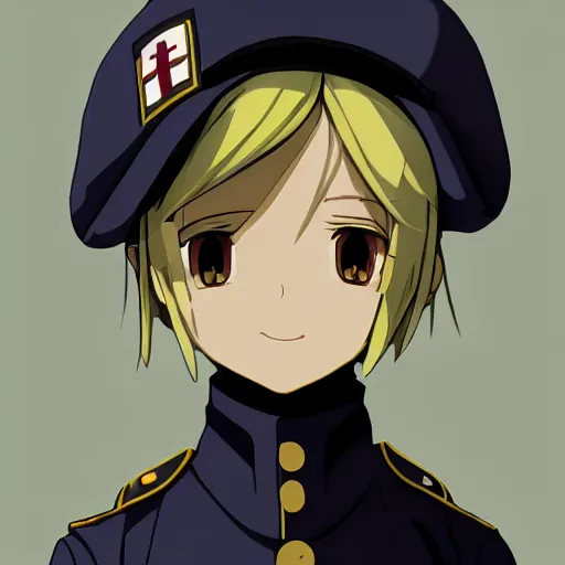 Image similar to beautiful little blonde boy in nazi uniform. made in abyss art style, inspired by kris from deltarrune, cute detailed artwork, anatomically correct, soft details, ilya kuvshinov, reflection, perfect composition, portrait, illumination, digital art, detailed anime soft face, symmetrical face, western comic, illustration, realistic, sadistic face