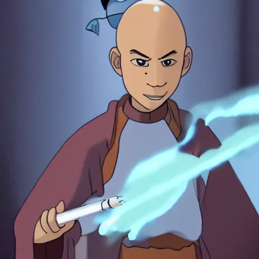 Prompt: appa from avatar the last airbender smoking joint