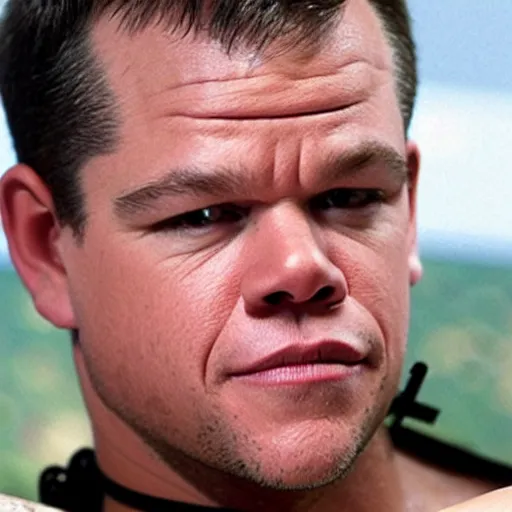 Prompt: matt damon as a monkey