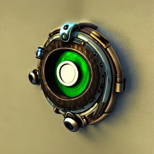 Image similar to futuristic steampunk omnitrix from ben 1 0, 3 d render, cycles, cinematic, unreal engine 5