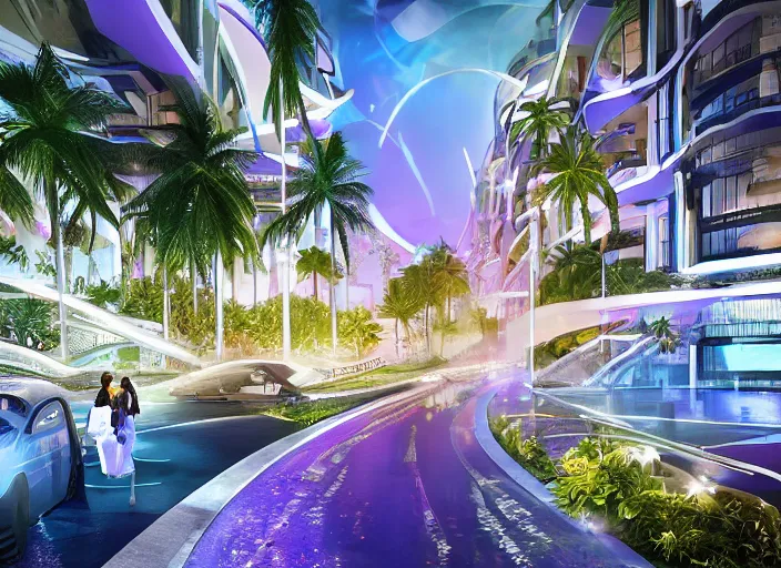 Prompt: futuristic luxurious street with Singaporean lush onsen with royal white and pink and white and luxurious gold colors, advanced civilization, high-end onsen, at the Sea Of Stars of Vaadhoo Island Maldives, Bioluminescent sea plankton that shines bright blue during the night makes the sea area, glowing water, intricate, elegant, luxurious, digital painting, concept art, smooth, sharp focus, from Star Trek 2021, illustration, by WLOP and Ruan Jia and Mandy Jurgens and William-Adolphe Bouguereau, Artgerm