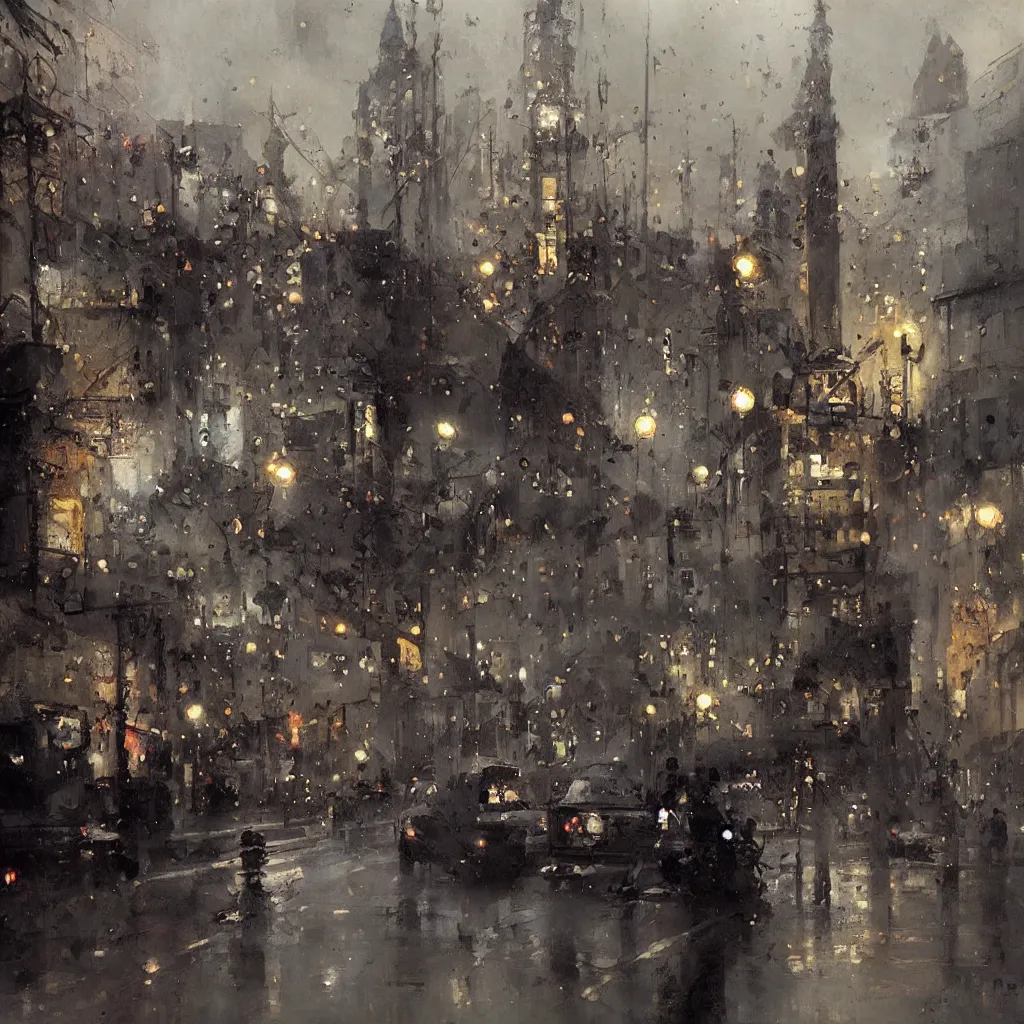 Image similar to tbilisi painted by jeremy mann