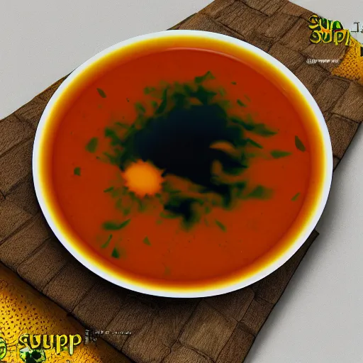Prompt: sun soup, photo, 8 k, photoreal