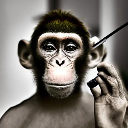 Image similar to monkey smoking canabis