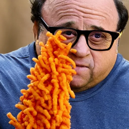 Image similar to danny devito the cheeto