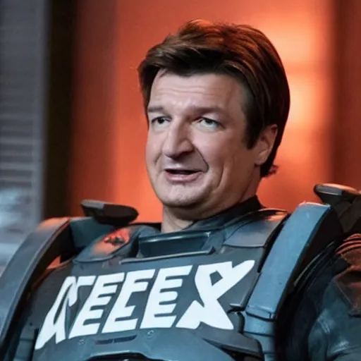 Prompt: Nathan Fillion playing apex legends