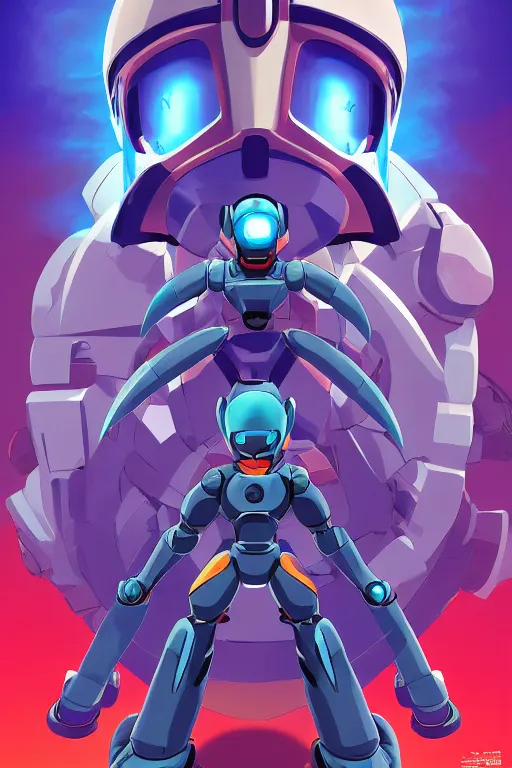 Image similar to robot ninja mask helmet megaman x zero rockman 2 0 2 2 switch game boss legacy collection fanart artsation, art gta 5 comics, behance hd by jesper ejsing, by rhads, makoto shinkai and lois van baarle, ilya kuvshinov, rossdraws global illumination ray tracing