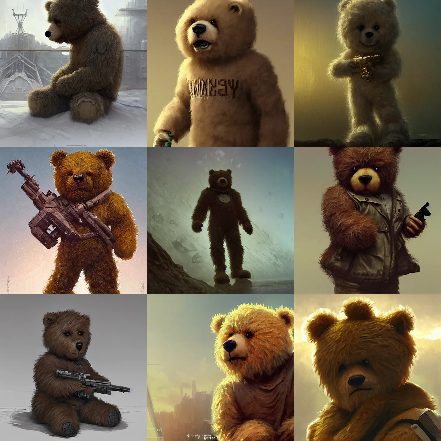 Prompt: fluffy teddybear, dystopian, sci-fi, extremely detailed, digital painting, sculpted in zbrush, artstation, concept art, smooth, sharp focus, illustration, chiaroscuro lighting, golden ratio, incredible art by artgerm and greg rutkowski and alphonse mucha and simon stalenhag