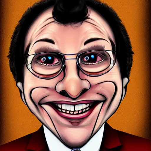 Image similar to caricature of denny devito, professional, digital art, realistic