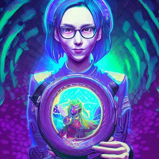 Image similar to skill magic geek inside matrix deepdream radiating a glowing aura stuff loot legends stylized digital illustration video game icon artstation lois van baarle, ilya kuvshinov, rossdraws,