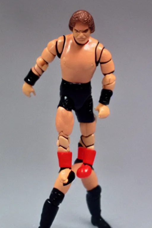 Image similar to michael scott as a 1 9 8 0 s wrestling action figure