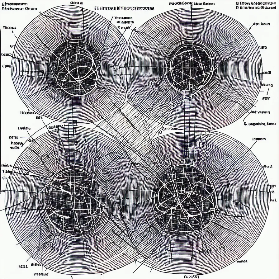 Image similar to “schema of the inner workings of an atom and electron”