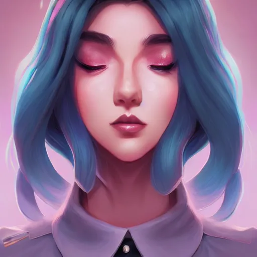 Image similar to a portrait of a beautiful cop, art by lois van baarle and loish and ross tran and rossdraws and sam yang and samdoesarts and artgerm and saruei, digital art, highly detailed, intricate, sharp focus, Trending on Artstation HQ, deviantart, unreal engine 5, 4K UHD image