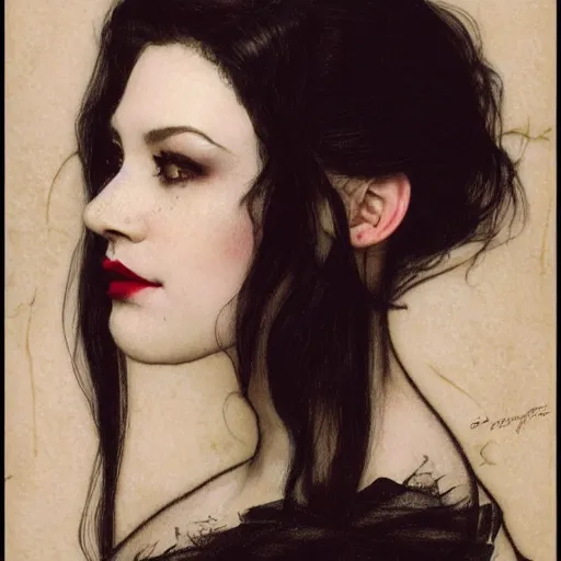 Prompt: side shot of a vampire princess, stern expression, head only, headshot, neck up, royalty, black hair, rose crown, pale skin, mouth slightly open, elegant, lifelike eyes, intricate, black background. by Stanley Artgerm Lau , greg rutkowski, thomas kindkade, alphonse mucha, loish, norman rockwell, J. C. Leyendecker. D&D, fantasy. Trending on artstation rule of thirds, detailed illustration, hd 4k