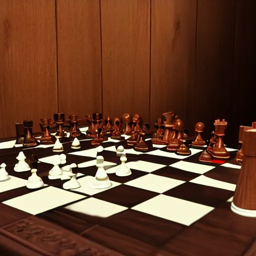 medieval chess pieces fighting with swords, hd, art