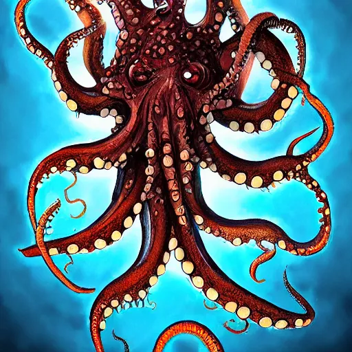 Image similar to zombified tribal octopus, trending on artstation, ultra fine detailed, hyper detailed, hd, concept art, digital painting