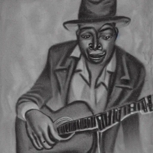 Image similar to 1 9 3 0 s mississippi bluesman with no mouth!!!, photorealistic!!!!, creepypasta, liminal, dark, gritty