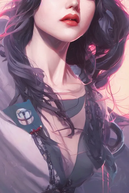 Image similar to portrait of aradia by artgerm, tooth wu, dan mumford, beeple, wlop, rossdraws, james jean, marc simonetti, artstation giuseppe dangelico pino and michael garmash and rob rey and greg manchess and huang guangjian and makoto shinkai