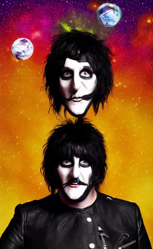 Prompt: the mighty boosh vince noir noel fielding in space, hd render, highly detailed, realistic, digital art