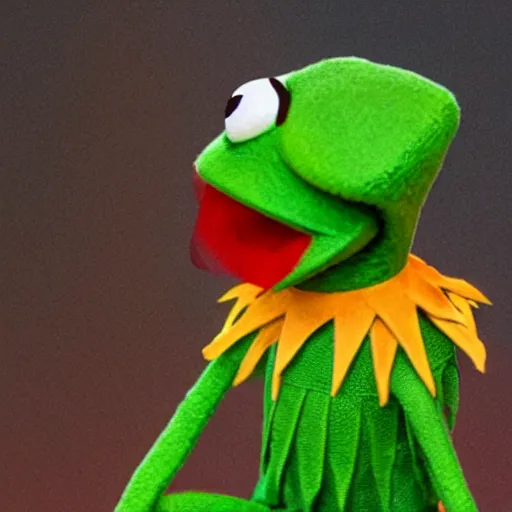 Prompt: Kermit the Frog as the devil