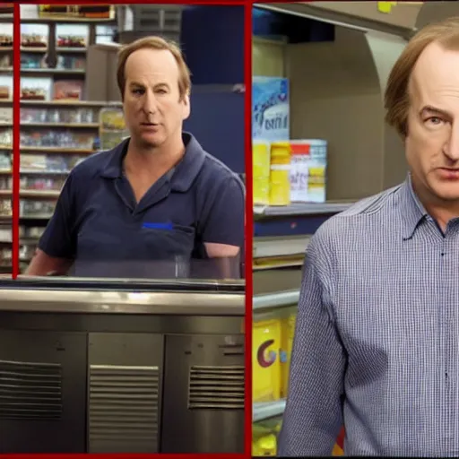 Image similar to Bob Odenkirk works as cashier McDonalds employee