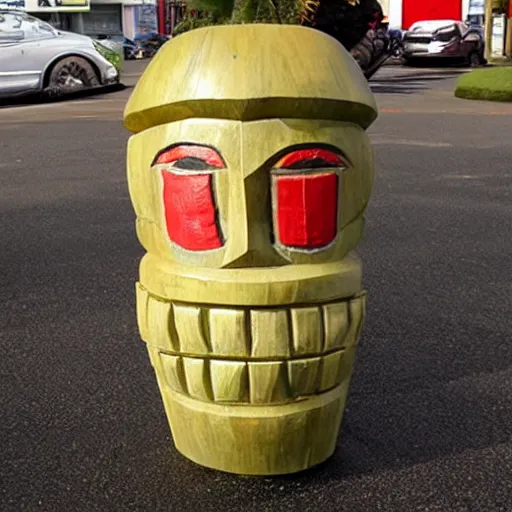 Image similar to a tiki in the shape of jonathan lipnicki