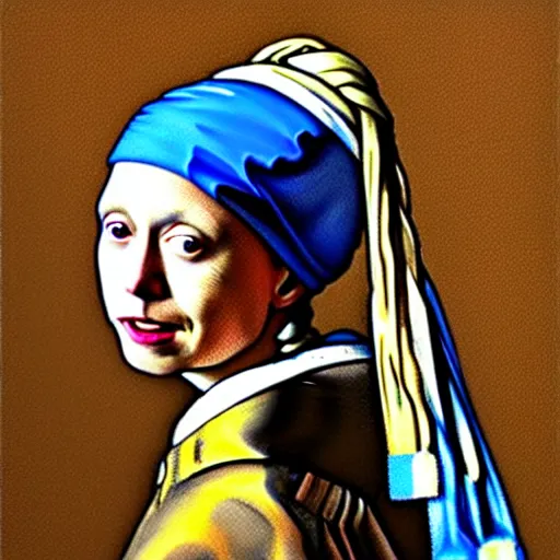 Prompt: Elon Musk, painting by Vermeer, in the style of Girl with a Pearl Earring