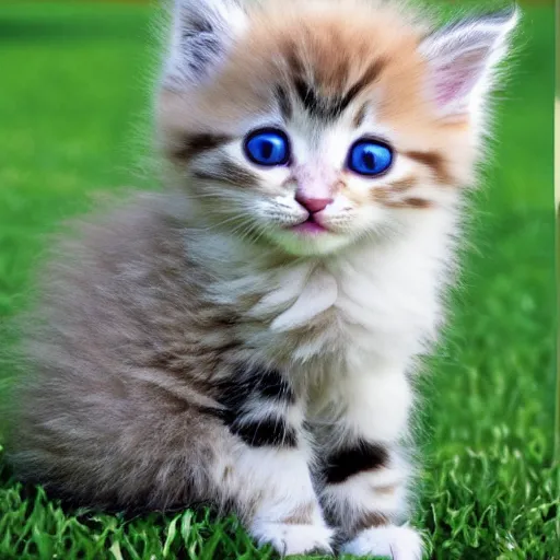 Prompt: fluffy cute kitten