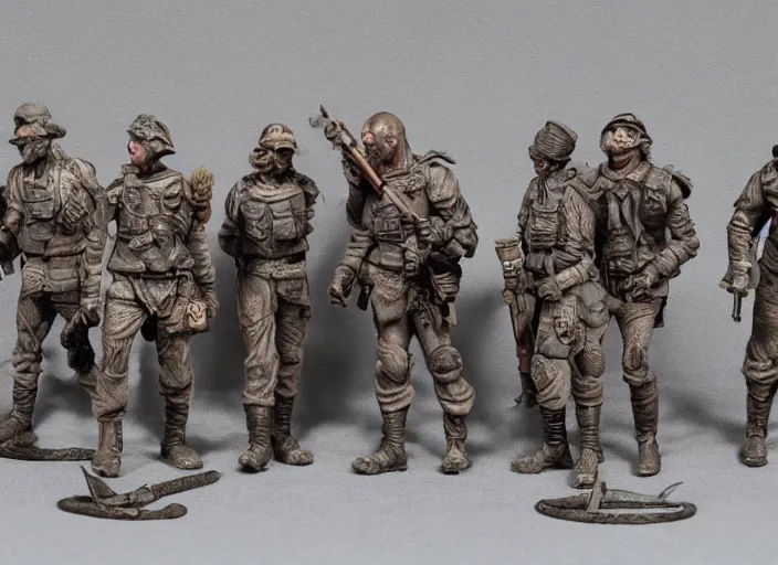 Prompt: highly detailed 80mm resin figure model of Citizens