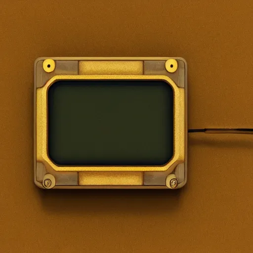 Prompt: antique crt analog circuit monitor screen technical details render 3 d clean sharp focus concept art